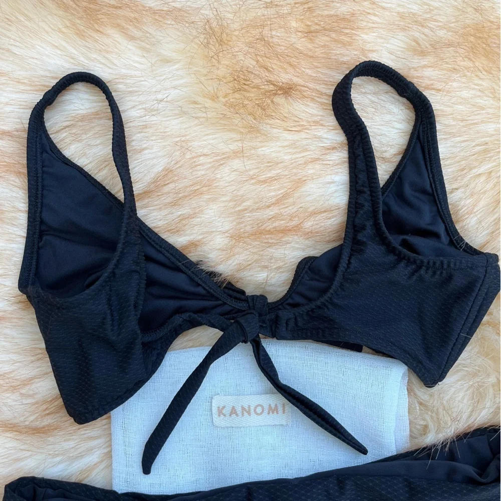 KANOMI Bikini 👙 Tie back bow front Top bottom matching set SzM sexy high waist